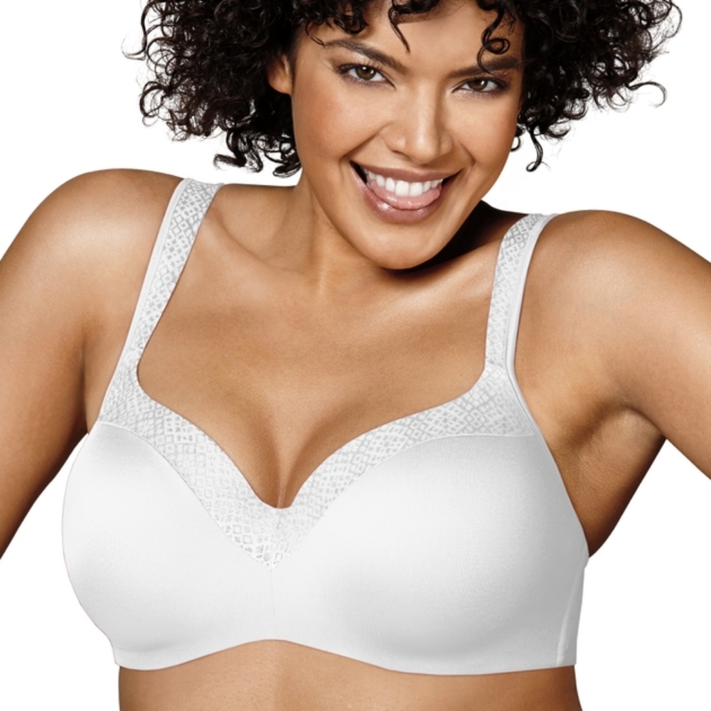 Playtex Secrets Underwire Full-Coverage Smoothing Balconette Bra Size 42C White